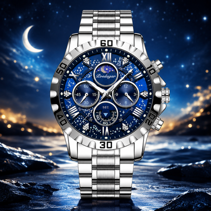 Premium Look Moonphase Watch – Built to Get Noticed