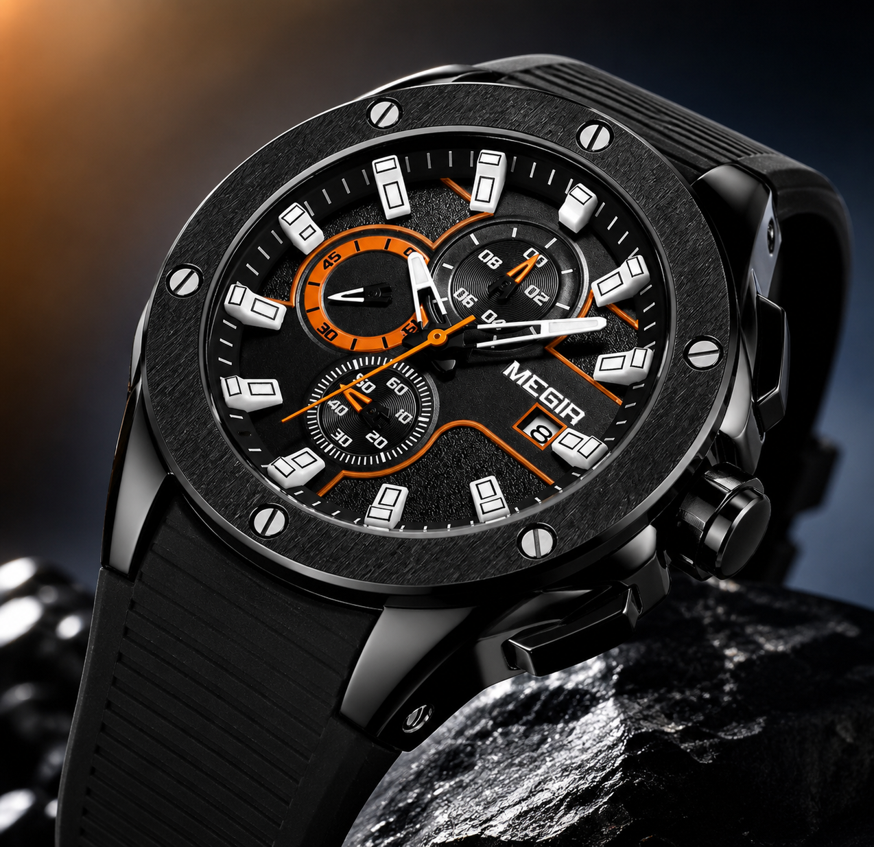 Bold Luxury Sport Watch – Big Dial, Strong Presence