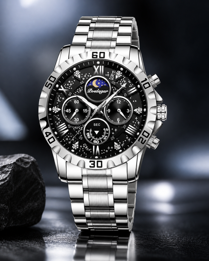 Premium Look Moonphase Watch – Built to Get Noticed